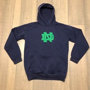 Notre Dame Hoodie Sweatshirt Boys Youth Size XL or 18 Blue Graphic Genuine Stuff